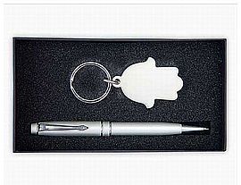סט -מחזיק מפתחות עם עט